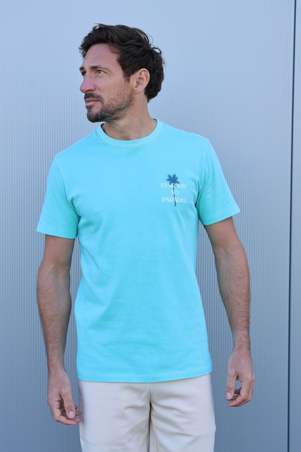 Afbeelding van STAIRWAY 2501020214 Pool Blue -  T-Shirt Fancy - Kultivate